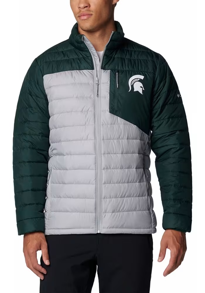 Columbia Michigan State Spartans Mens Double Blitz Heavyweight Jacket - Green