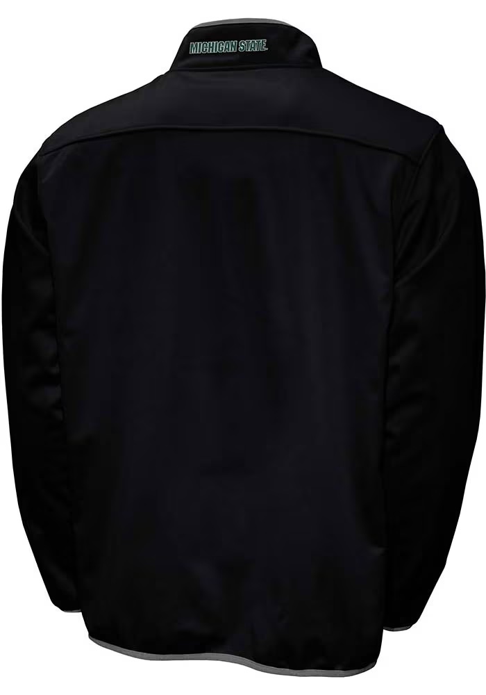 Mens Black Michigan State Spartans FC Softshell Medium Weight Jacket