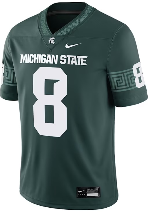 Kirk Cousins Nike Mens Green Michigan State Spartans Home Game Football Jersey