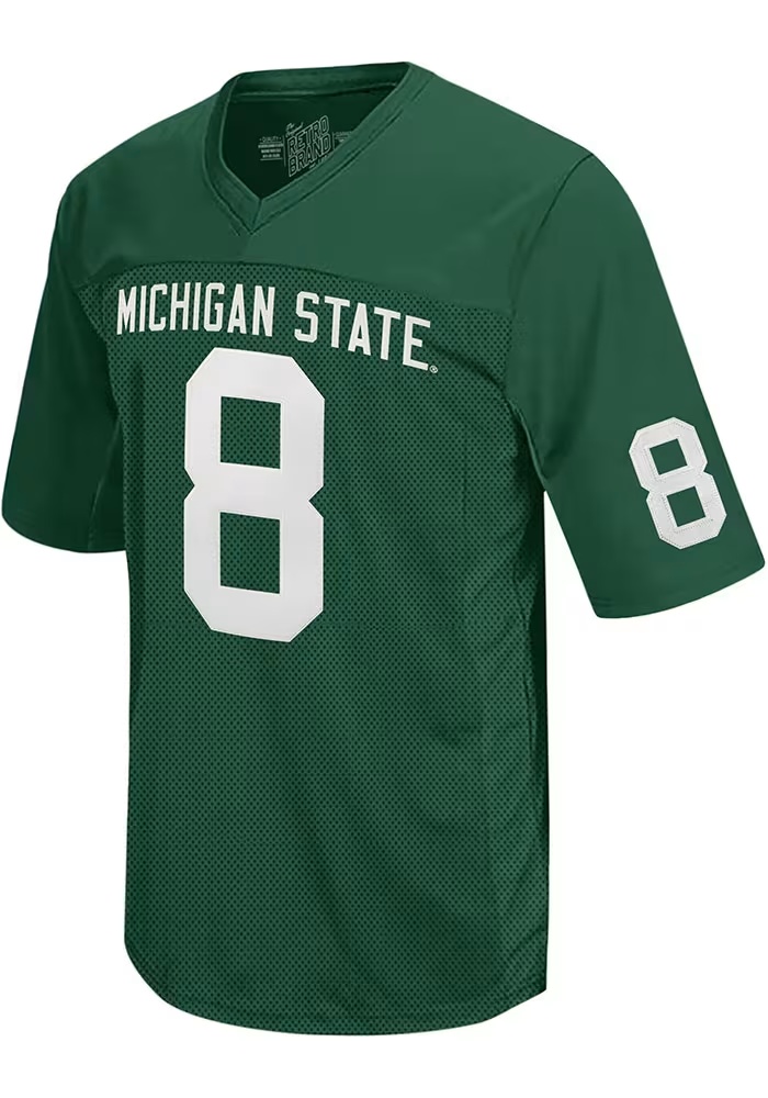 Kirk Cousins Original Retro Brand Mens Green Michigan State Spartans Player Football Jersey