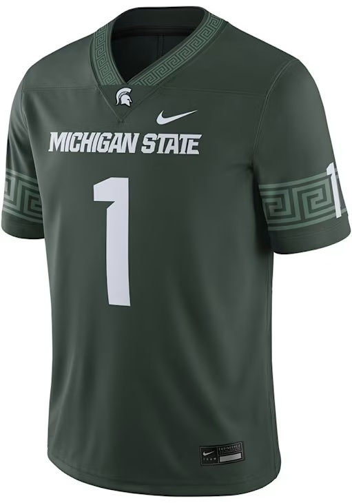 Mens Michigan State Spartans Green Nike Home Football Jersey