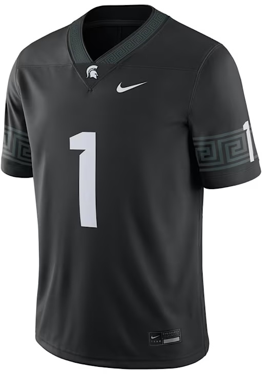 Mens Michigan State Spartans Black Nike Alternate Football Jersey