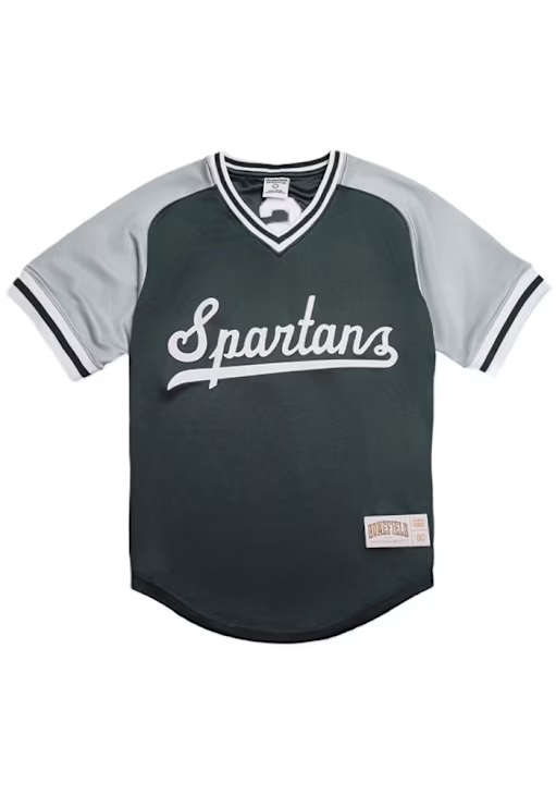 Mens Michigan State Spartans Green Homefield Batters Practice Jersey