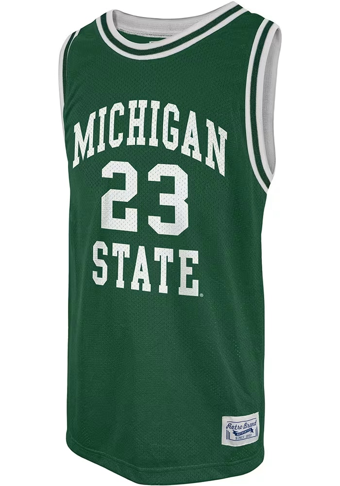 Draymond Green Original Retro Brand Youth Green Michigan State Spartans Home Basketball Jersey Jer..