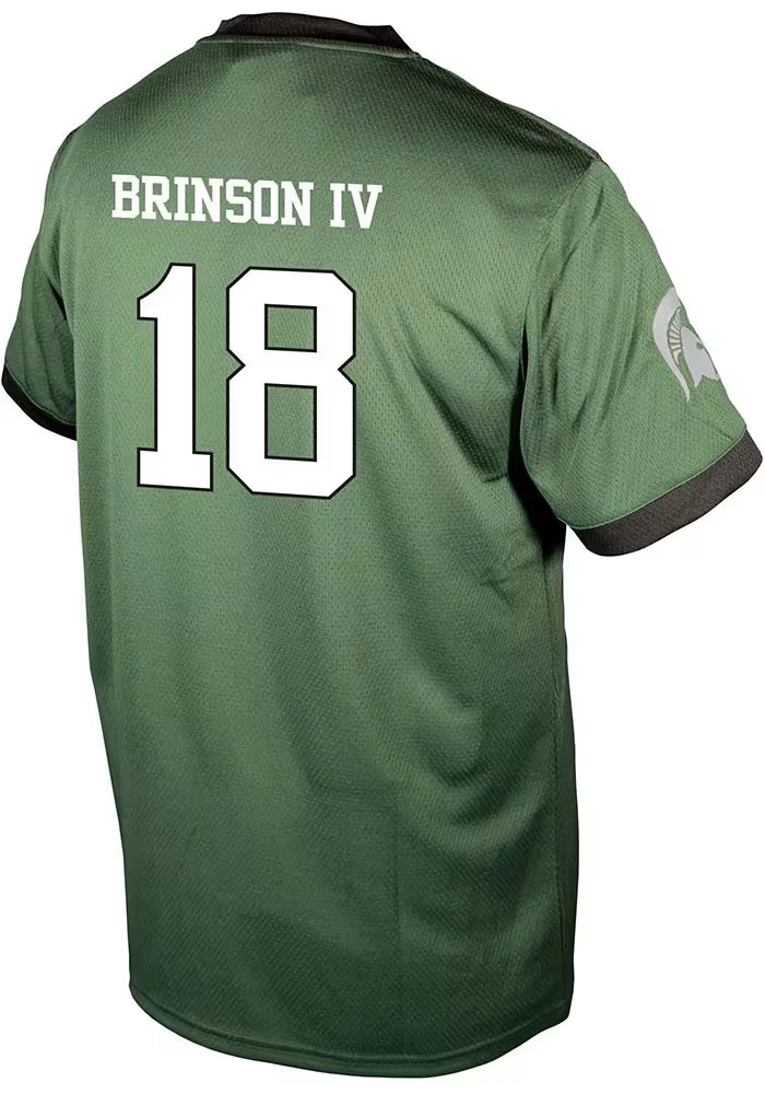 Andrew Brinson IV Genuine Collective Mens Green Michigan State Spartans NIL Football Jersey