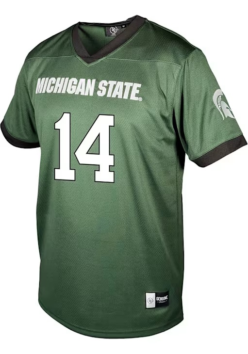 Alessio Milivojevic Genuine Collective Mens Green Michigan State Spartans NIL Football Jersey