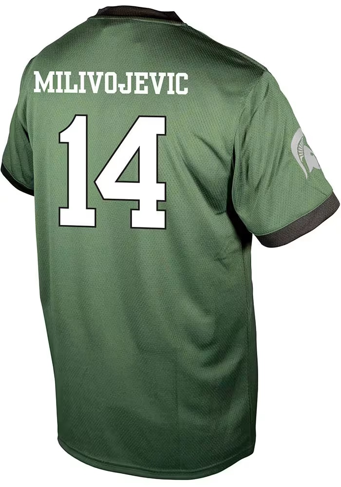 Alessio Milivojevic Genuine Collective Mens Green Michigan State Spartans NIL Football Jersey