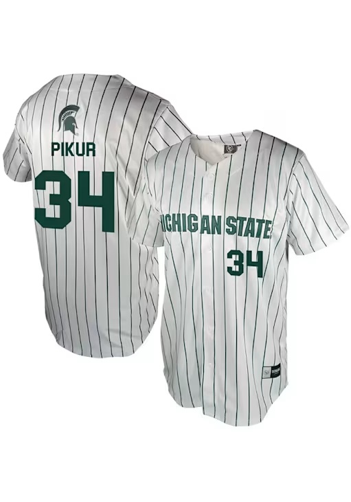 Logan Pikur Genuine Collective Mens White Michigan State Spartans NIL Jersey