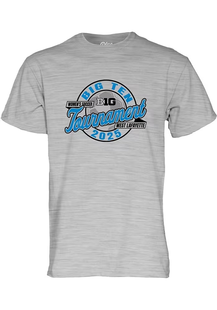 Big Ten Grey Blue 84 Big Ten Women's Soccer Championships Short Sleeve T Shirt