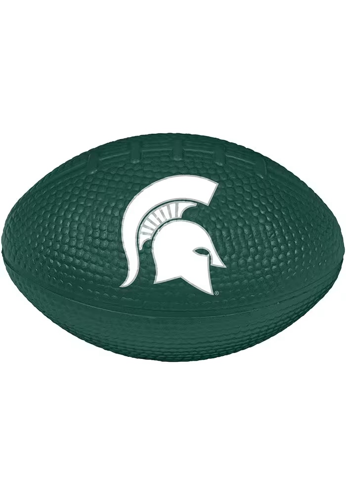Michigan State Spartans Green Logo Brands Stress Less Football Stress ball