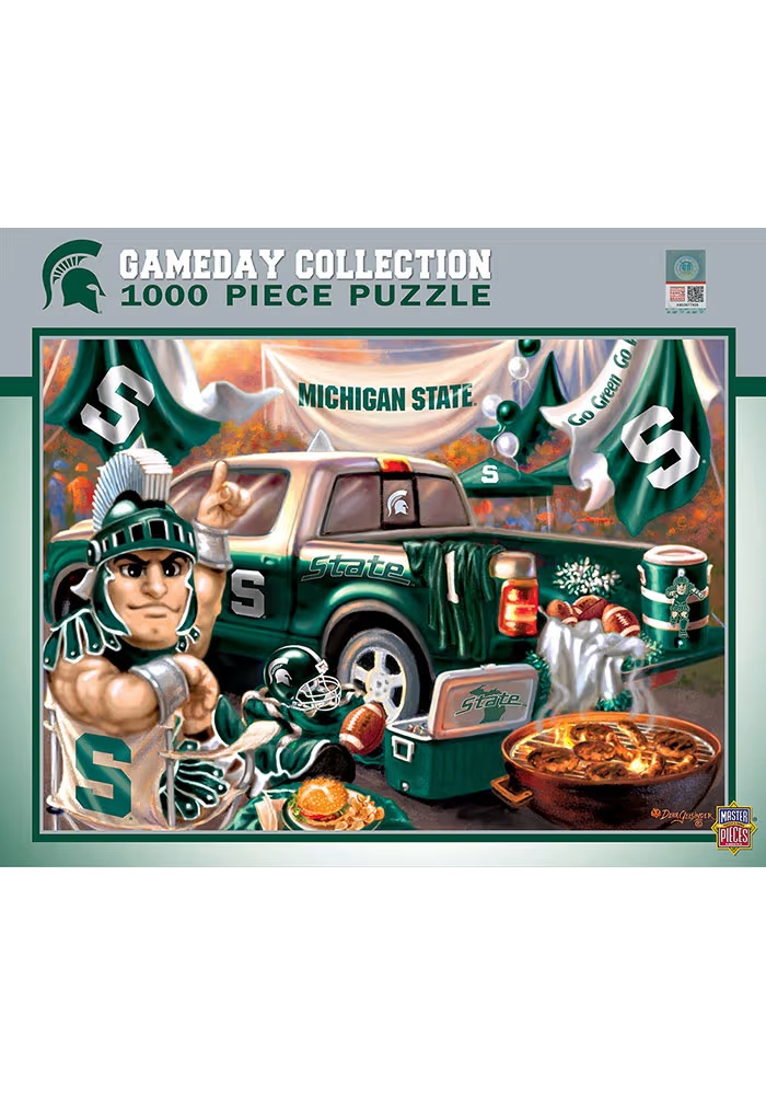 Green Michigan State Spartans Gameday 1000 Piece Puzzle