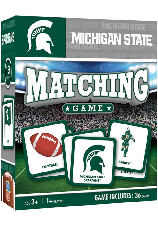 Green Michigan State Spartans Matching Game