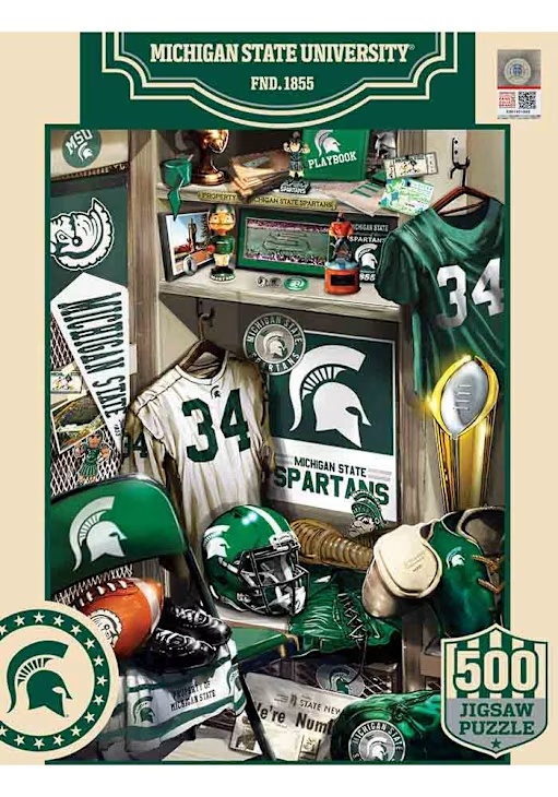 Green Michigan State Spartans Locker Room Puzzle