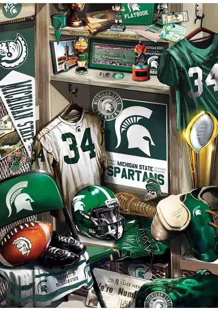 Green Michigan State Spartans Locker Room Puzzle